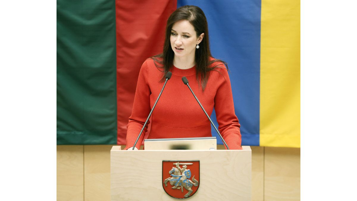 Lithuania's new Prime Minister Inga Ruginiene speaks during a session of the Seimas of the Republic of Lithuania, in Vilnius on August 26, 2025. (Photo: Petras Malukas/AFP) Lithuania's new Prime Minister Inga Ruginiene speaks during a session of the Seimas of the Republic of Lithuania, in Vilnius on August 26, 2025. (Photo: Petras Malukas/AFP)