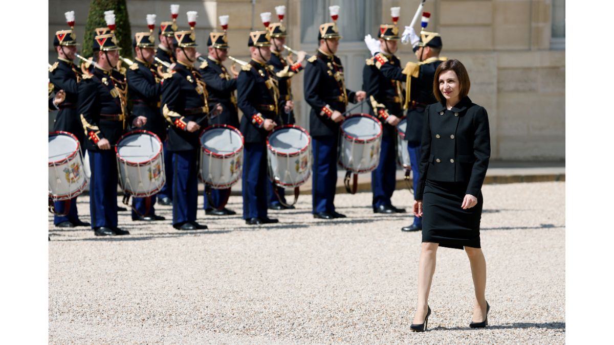 Moldovan President Maia Sandu arrives for a meeting with French President Emmanuel Macron at the Elysee Palace in Paris on May 19, 2022. (Photo: Ludovic Marin/AFP) Moldovan President Maia Sandu arrives for a meeting with French President Emmanuel Macron at the Elysee Palace in Paris on May 19, 2022. (Photo: Ludovic Marin/AFP)