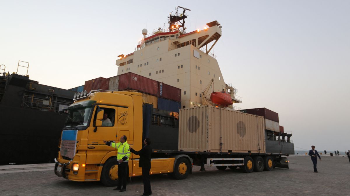 A truck transporting cargo from Afghanistan to be exported to India is seen at Shahid Beheshti Port in the southeastern Iranian coastal city of Chabahar, on the Gulf of Oman, on February 25, 2019. (Photo: Atta Kenare/AFP) A truck transporting cargo from Afghanistan to be exported to India is seen at Shahid Beheshti Port in the southeastern Iranian coastal city of Chabahar, on the Gulf of Oman, on February 25, 2019. (Photo: Atta Kenare/AFP)