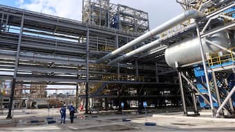 A view shows a petrochemical plant of Gazprom Neftekhim Salavat company in Salavat in the Republic of Bashkortostan, Russia, August 23, 2018. File Image/Reuters