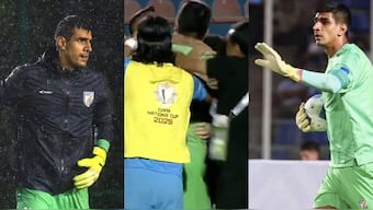 Gurpreet Singh Sandhu’s impressive goalkeeping on his return to the Indian team was a major reason behind their bronze medal win at the CAFA Nations Cup 2025. Images: Gurpreet Singh Sandhu/Instagram/FanCode
