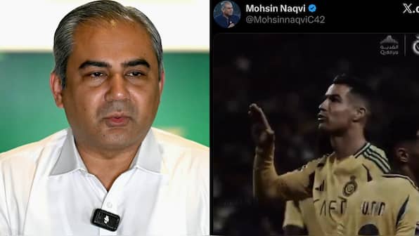 Pakistan, India fans slam Mohsin Naqvi for using Ronaldo to make jet-downing gesture: 'Naqvi needs to behave like a professional'