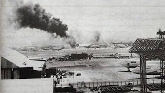 Bombardment of Mehrabad Airport, in Iran's capita Tehran by Iraqi forces on the first day of Iran-Iraq war. Wikimedia Commons