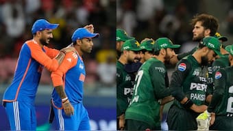 India will meet Pakistan for the first time in an Asia Cup final on Sunday. Images: AP