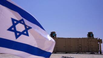 A part of Iron Beam laser anti-missile interception system, developed by Israel, is seen in this handout image obtained by Reuters on September 17, 2025. Image/Israel Defence Ministry