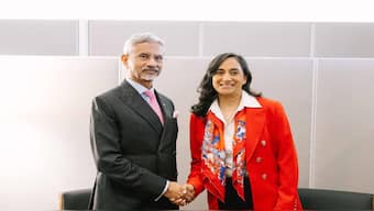 External Affairs Minister S Jaishankar met Canadian Foreign Minister Anita Anand in New York on Monday. Image Courtesy: @DrSJaishankar