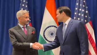 External Affairs Minister S Jaishankar with US Secretary of State Marco Rubio on Monday. ANI