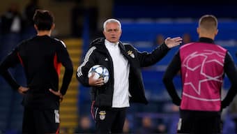 Jose Mourinho has won three Premier League titles with Chelsea. Image: Reuters
