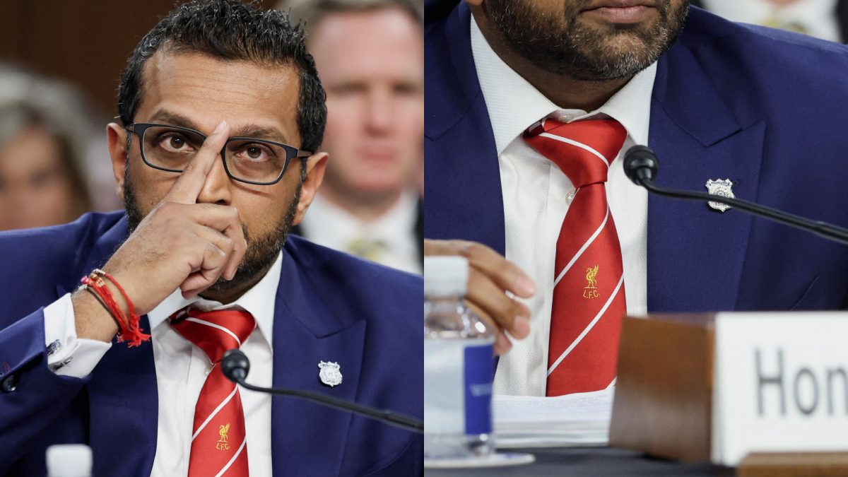 <div>How Kash Patels Liverpool tie during Senate hearing created a social media stir</div> <div>How Kash Patel's Liverpool tie during Senate hearing created a social media stir</div>