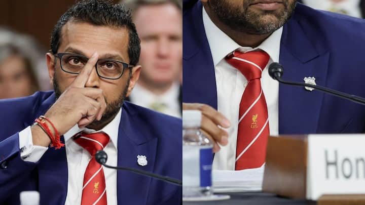How Kash Patel's Liverpool tie during Senate hearing created a social media stir