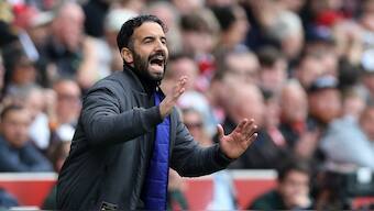 Manchester United manager Ruben Amorim speaks on possibility of his sacking after defeat to Bretford. Image: Reuters
