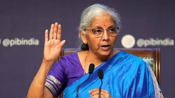 Union finance minister Nirmala Sitharaman addresses the media regarding the 56th GST Council meeting, in New Delhi, Wednesday, September 3, 2025. Image: PTI 