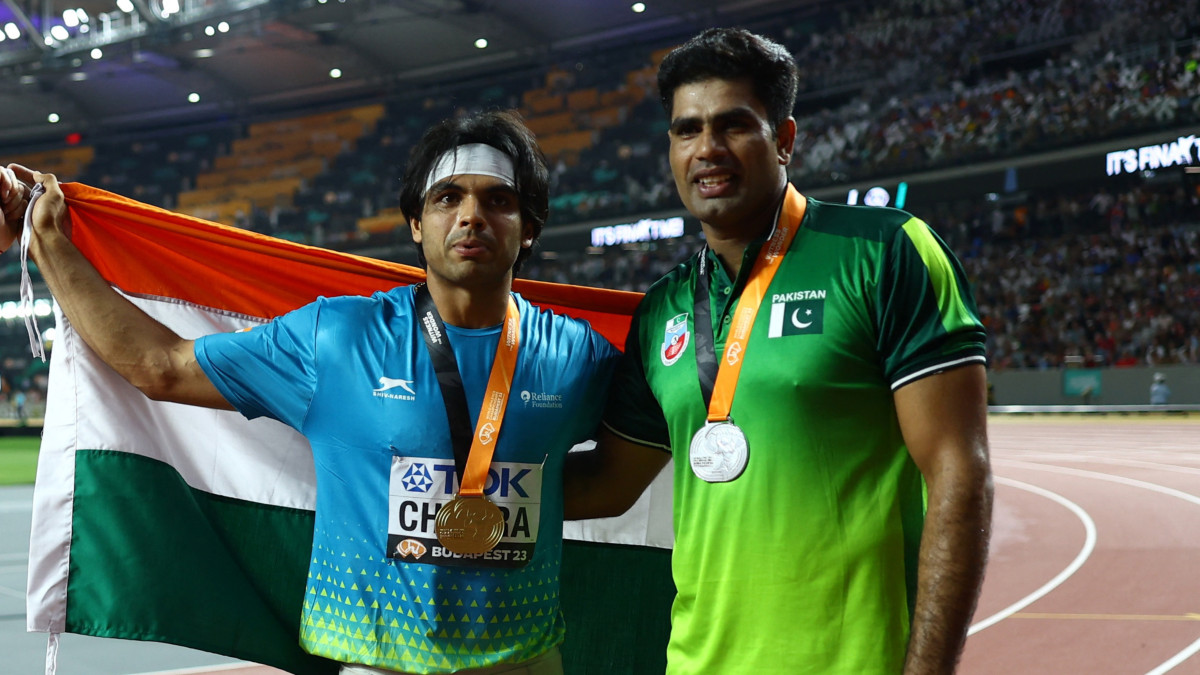 Neeraj Chopra and Arshad Nadeem had won gold and silver respectively in the previous edition of the World Athletics Championships, which had taken place in Budapest two years ago. Reuters Neeraj Chopra and Arshad Nadeem had won gold and silver respectively in the previous edition of the World Athletics Championships, which had taken place in Budapest two years ago. Reuters