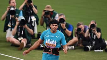 Neeraj Chopra scripted a throw of 84.85m on his first attempt in the qualification round of World Athletics Championships 2025. Image: Reuters