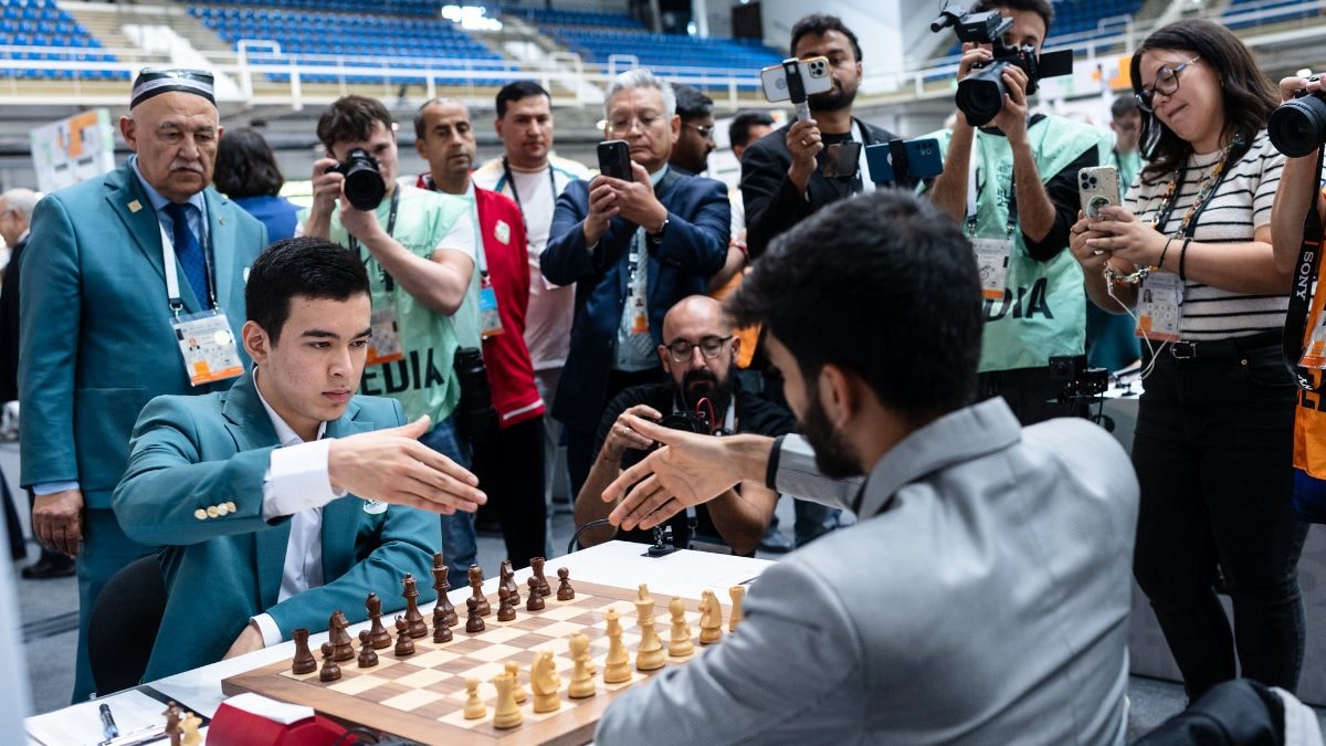 <div>Nodirbek Abdusattorov takes dig at D Gukesh when asked to share unpopular chess opinion: 'Is that controversial?'</div>