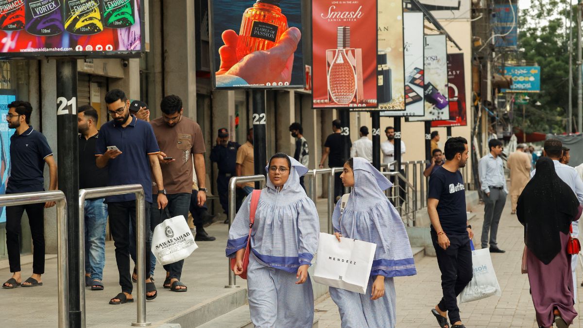 People walk outside shopping mall in Karachi, Pakistan, September 23, 2025. File Image/Reuters People walk outside shopping mall in Karachi, Pakistan, September 23, 2025. File Image/Reuters