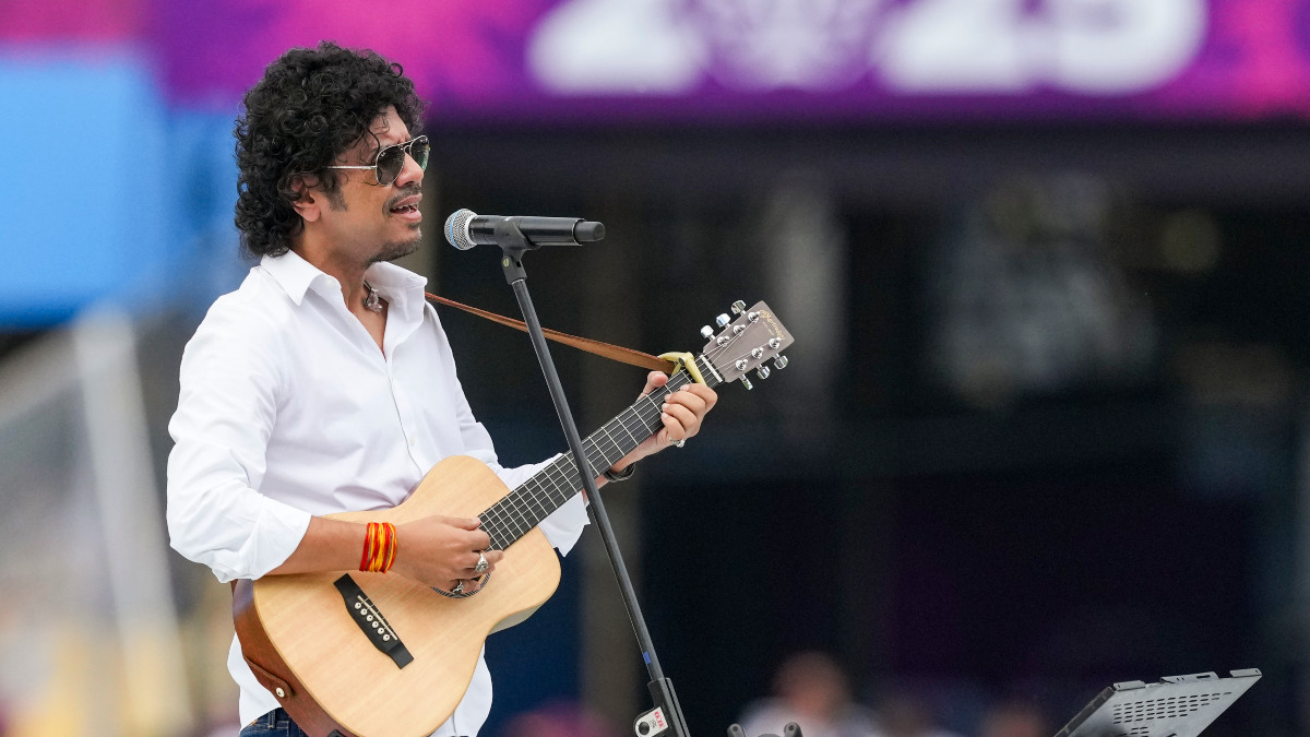 Popular singer Papon sings at Guwahati's Barsapara Stadium ahead of the ICC Women's World Cup opening match between India and Sri Lanka. PTI Popular singer Papon sings at Guwahati's Barsapara Stadium ahead of the ICC Women's World Cup opening match between India and Sri Lanka. PTI