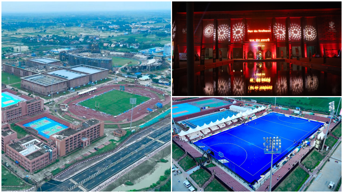 The Rajgir Sports Complex has been built with an investment of Rs 750 crore and offers world-class facilities for 24 different sporting disciplines. Image: Jaspreet Singh The Rajgir Sports Complex has been built with an investment of Rs 750 crore and offers world-class facilities for 24 different sporting disciplines. Image: Jaspreet Singh