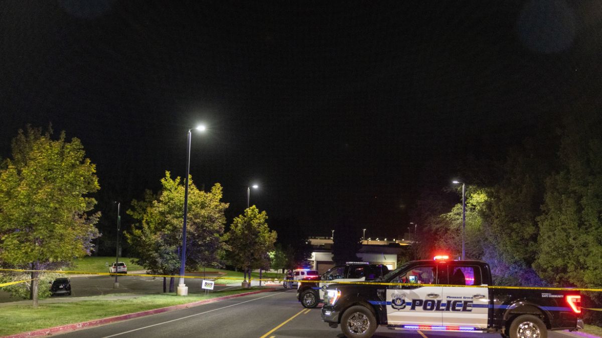 Police vehicles are seen outside Utah Valley University, placed on lockdown after youth activist and influencer Charlie Kirk was shot during a public event, in Orem, Utah, on September 10, 2025.  Image- AFP Police vehicles are seen outside Utah Valley University, placed on lockdown after youth activist and influencer Charlie Kirk was shot during a public event, in Orem, Utah, on September 10, 2025.  Image- AFP