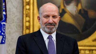 US Commerce Secretary Howard Lutnick speaks at Davos.