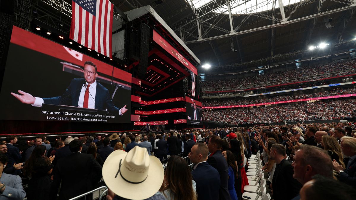 Trump to lead tributes at stadium memorial for conservative leader Charlie Kirk