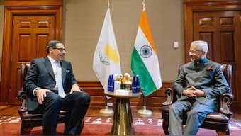 EAM Jaishankar and Cypriot Foreign Minister Constantinos Kombos/Image/X