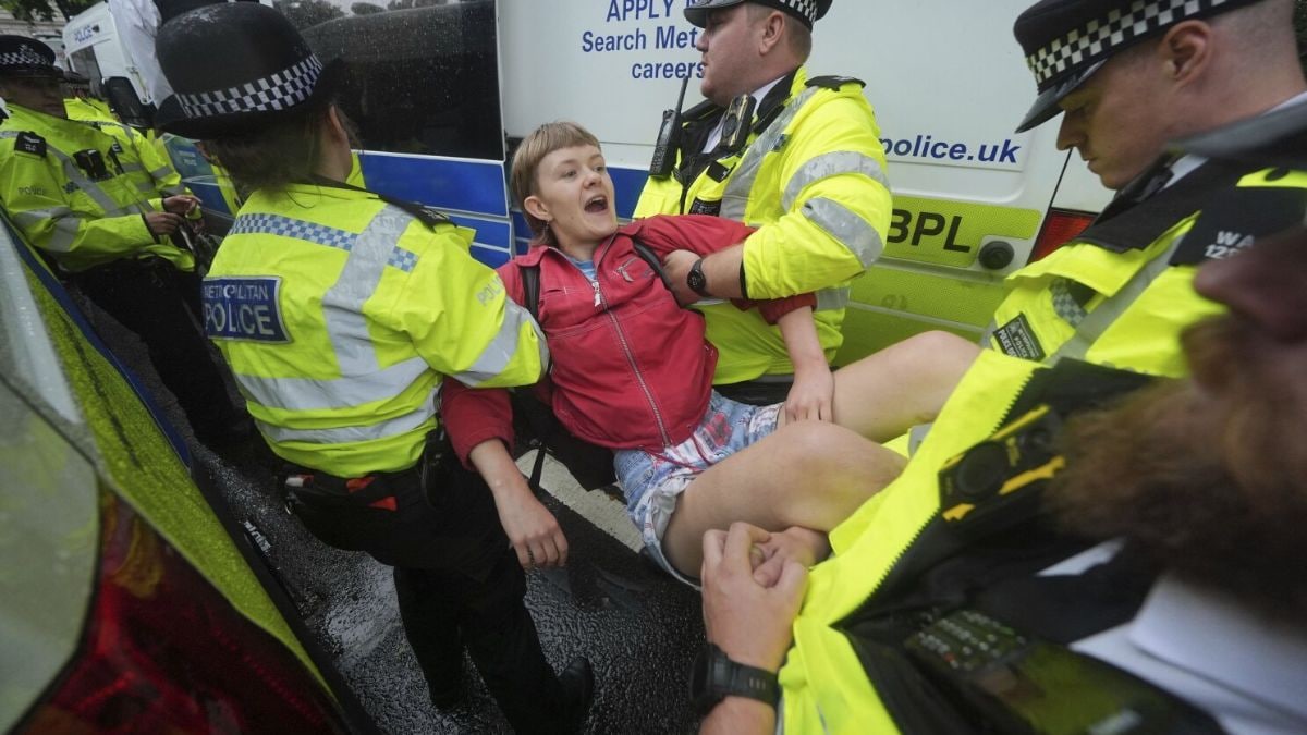 Dozens arrested in London under anti-terror laws over banned Palestine Action protest
