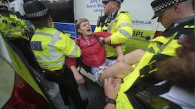 Dozens arrested in London under anti-terror laws over banned Palestine Action protest