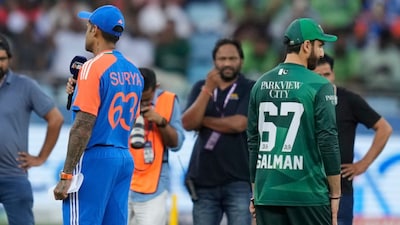 India captain Suryakumar Yadav and Pakistani counterpart Salman Ali Agha ignored each other every time they walked out for the toss during the Asia Cup. AP