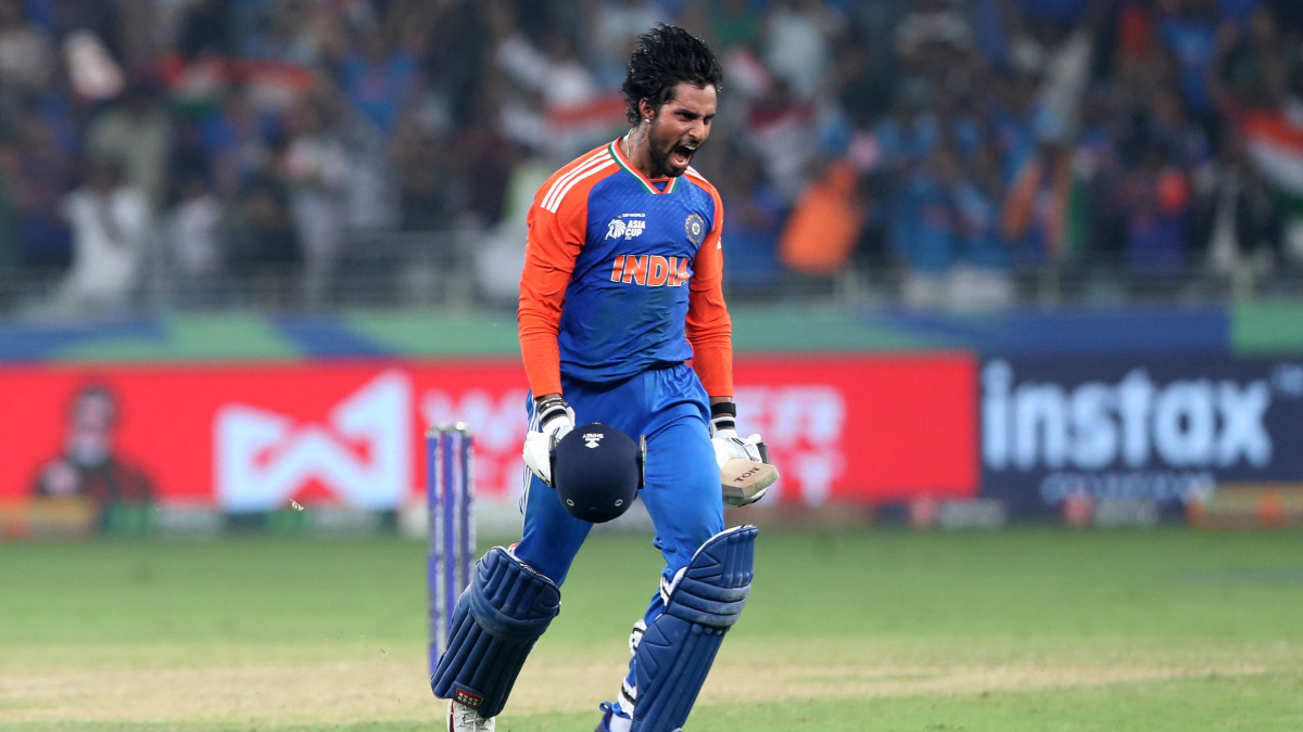 Tilak Varma celebrates after steering India to a five-wicket victory over Pakistan in the final of the 2025 Asia Cup. Reuters Tilak Varma celebrates after steering India to a five-wicket victory over Pakistan in the final of the 2025 Asia Cup. Reuters