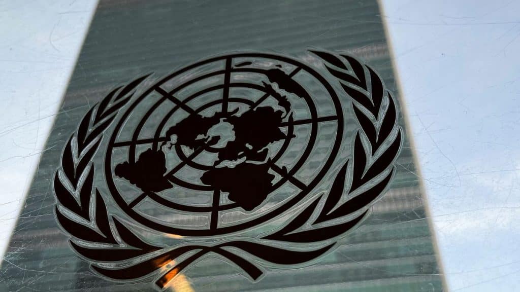 (File) The United Nations headquarters building is pictured with a UN logo in the Manhattan borough of New York City, New York, US, on March 1, 2022. Reuters