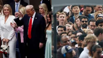 US president Donald Trump faced a hostile welcome during US Open final. Images: Reuters
