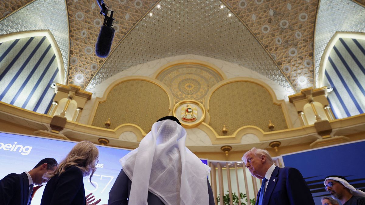 US President Donald Trump and Crown Prince of Abu Dhabi Sheikh Khaled bin Mohamed bin Zayed Al Nahyan attend a business forum at Qasr Al Watan during the final stop of his Gulf visit, in Abu Dhabi, United Arab Emirates, May 16, 2025. File Photo/Reuters US President Donald Trump and Crown Prince of Abu Dhabi Sheikh Khaled bin Mohamed bin Zayed Al Nahyan attend a business forum at Qasr Al Watan during the final stop of his Gulf visit, in Abu Dhabi, United Arab Emirates, May 16, 2025. File Photo/Reuters
