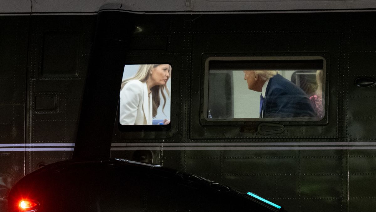 US President Donald Trump speaks with First Lady Melania Trump onboard Marine One after arriving on the South Lawn of the White House in Washington, DC, September 23, 2025, following a trip to New York for the United Nations General Assembly. AFP US President Donald Trump speaks with First Lady Melania Trump onboard Marine One after arriving on the South Lawn of the White House in Washington, DC, September 23, 2025, following a trip to New York for the United Nations General Assembly. AFP