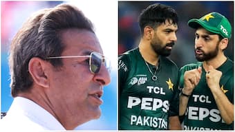 Wasim Akram slammed Haris Rauf for being a "run machine" as the senior Pakistan pacer conceded 50 runs in 3.4 overs in the Asia Cup final against India. Image: AFP/AP