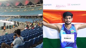 Shailesh Kumar won a High Jump gold at World Para Athletics Championships 2025 in Delhi with a Champiosn Record effort, but very few fans witnessed the heroics. Images: Ujwal Singh/X/SAI