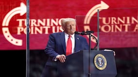 'American martyr': Trump honours Charlie Kirk at funeral service attended by thousands