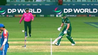 Mohammad Nawaz showed zero awareness as he failed to plant his bat in the crease despite reaching there on time. Image: BCCI