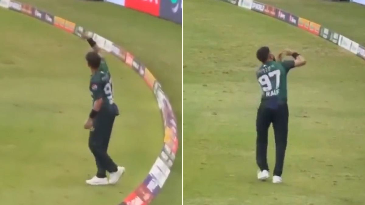 Haris Rauf gesturing at Indian fans suggesting Pakistan downed Indian jets. Image: X Haris Rauf gesturing at Indian fans suggesting Pakistan downed Indian jets. Image: X