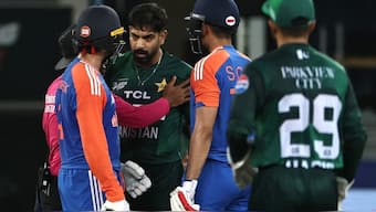 The second Asia Cup match between India and Pakistan featured several instances of altercations. Image: AFP