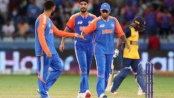 India defeated Sri Lanka in Super Over to maintain their unbeaten streak in Asia Cup 2025. Image: Reuters
