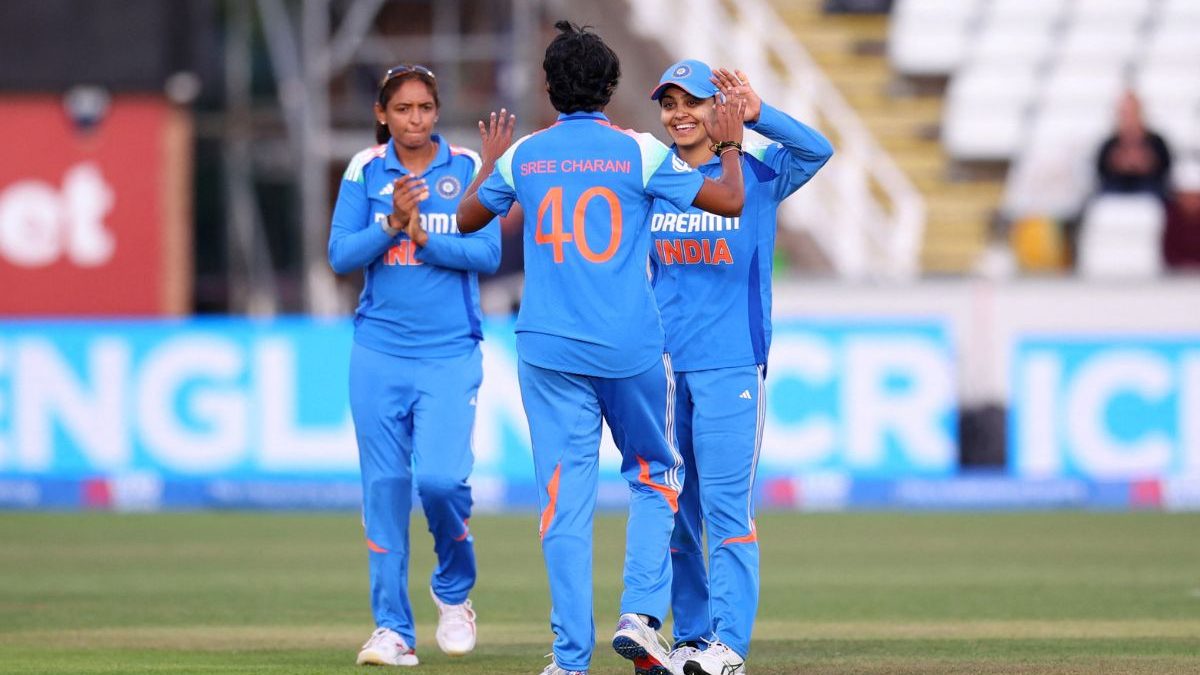 Indian players celebrate after picking up a wicket in a match. Image: Reuters Indian players celebrate after picking up a wicket in a match. Image: Reuters