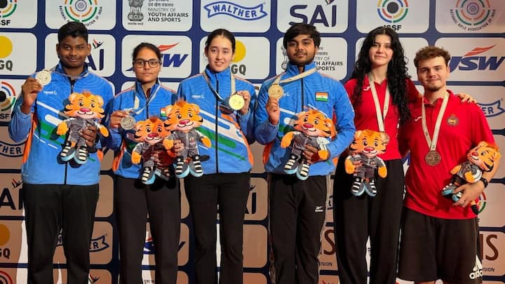 India sweep 10m air pistol mixed team event at ISSF Junior World Cup 2025, clinch top-two podium finishes