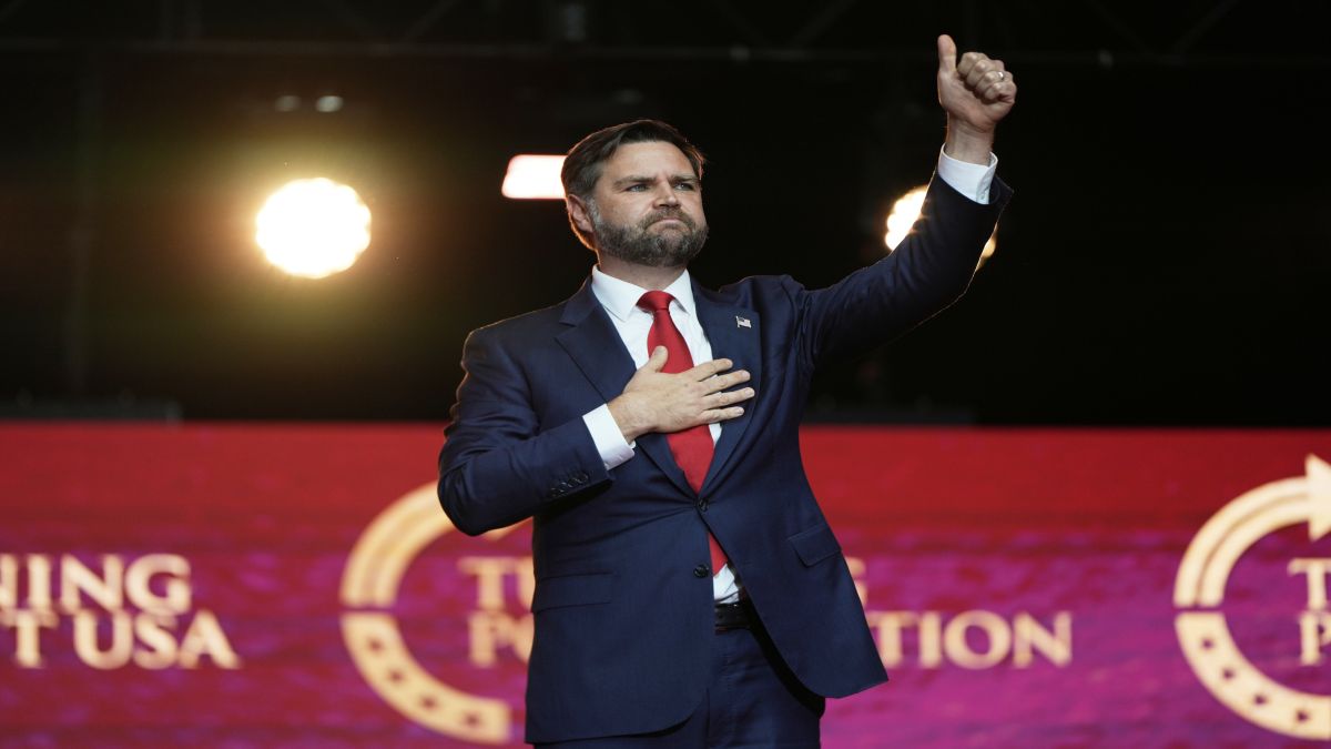 US Vice President JD Vance departs after speaking at a memorial for conservative activist Charlie Kirk. AP US Vice President JD Vance departs after speaking at a memorial for conservative activist Charlie Kirk. AP