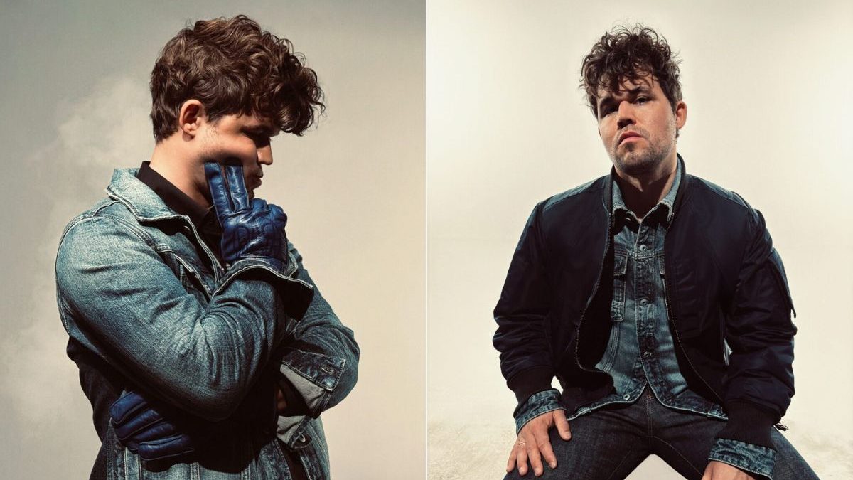 Magnus Carlsen poses as a model for the denim brand. Image: G-Star Magnus Carlsen poses as a model for the denim brand. Image: G-Star