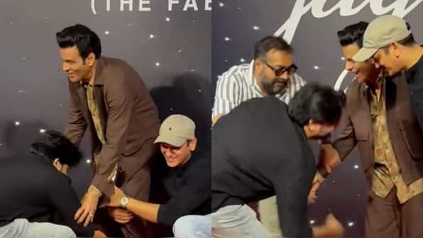 Anurag Kashyap touches Netflix's 'Inspector Zende' actor Manoj Bajpayee's feet at 'Jugnuma' premiere amid rumoured fallout- Watch