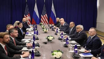 Members of the delegations, led by Russia's Foreign Minister Sergei Lavrov and Secretary of State Marco Rubio, attend a meeting on the sidelines of the United Nations General Assembly in New York CitySeptember 24, 2025. Reuters