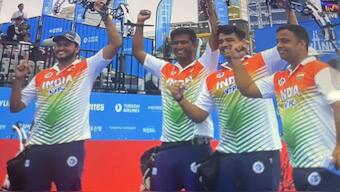 Indian compound team wins gold in Gwangju. Image: X