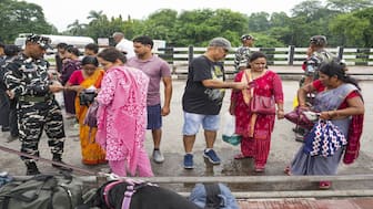 Security checking underway in the wake of violent protests that erupted in Kathmandu, near the India-Nepal border, in Raxaul, Bihar. PTI file