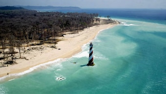 Great Nicobar, which lies in the south of the islands, is around 144 kilometers from the northwestern tip of Indonesia’s Sumatra.